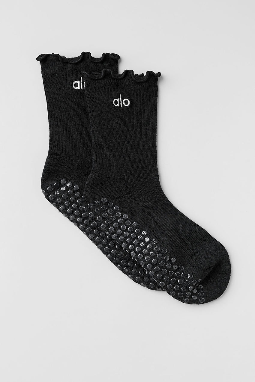 Lettuce Edge Grip Sock - Black