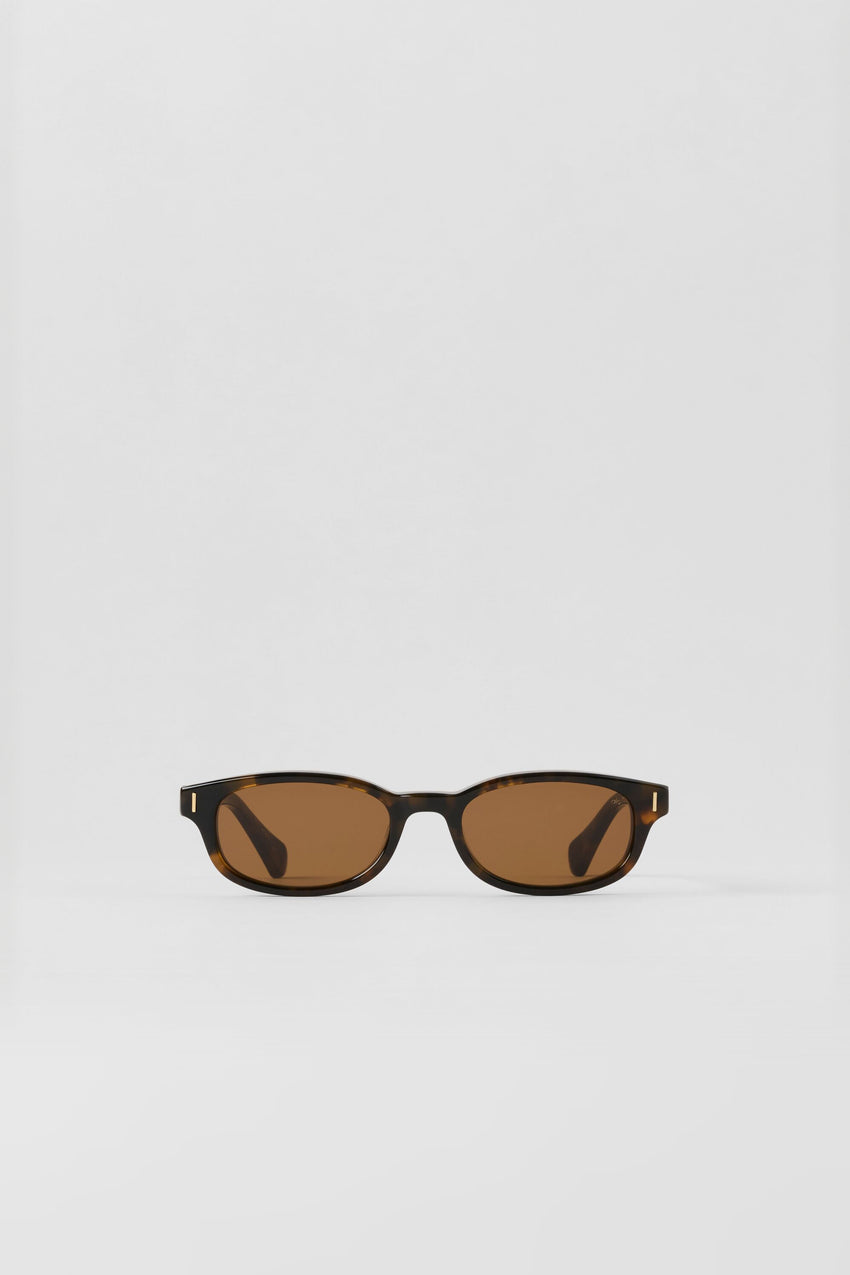 ALO Skinny Oval Sunglasses - Tortoise