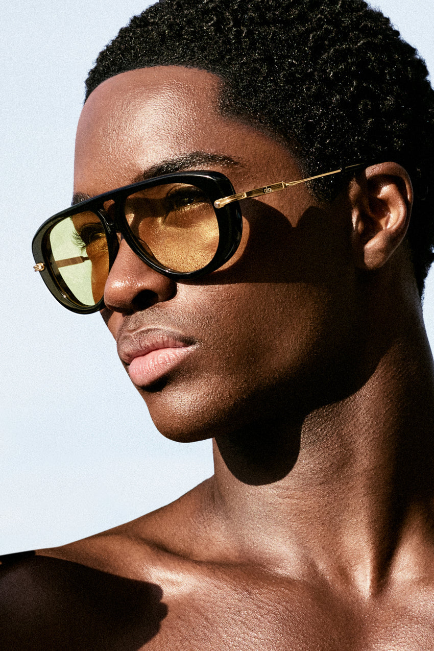 ALO Aviator Sunglasses - Black/Yellow