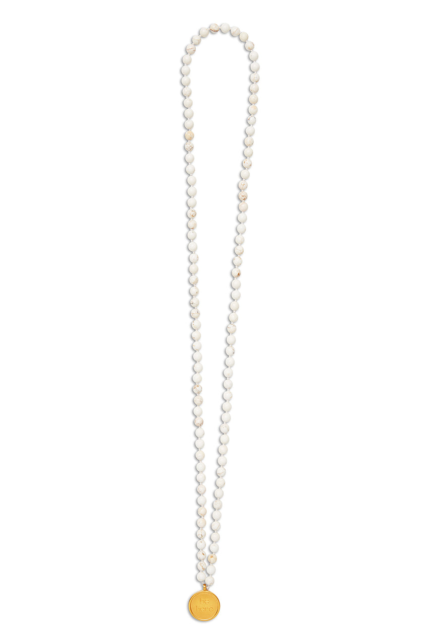 White Turquoise Mala Necklace
