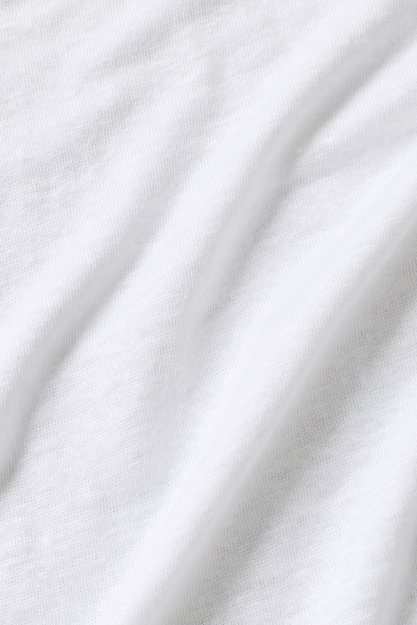 Linen Jersey Coastal Short Sleeve Tee - White