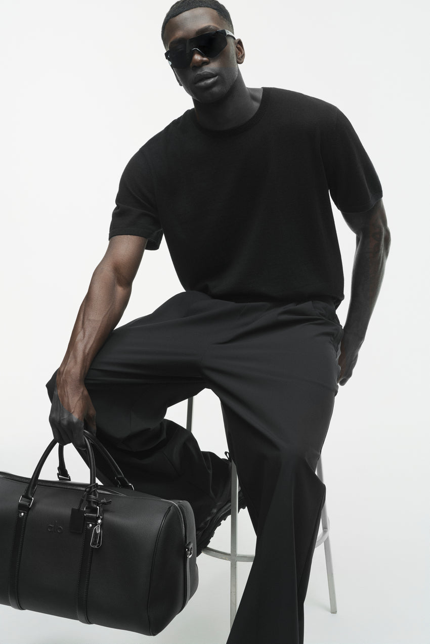 Cotton Cashmere Ever Soft Short Sleeve Crew - Black