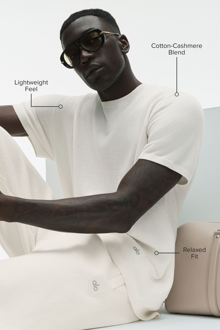 Cotton Cashmere Ever Soft Short Sleeve Crew - Ivory