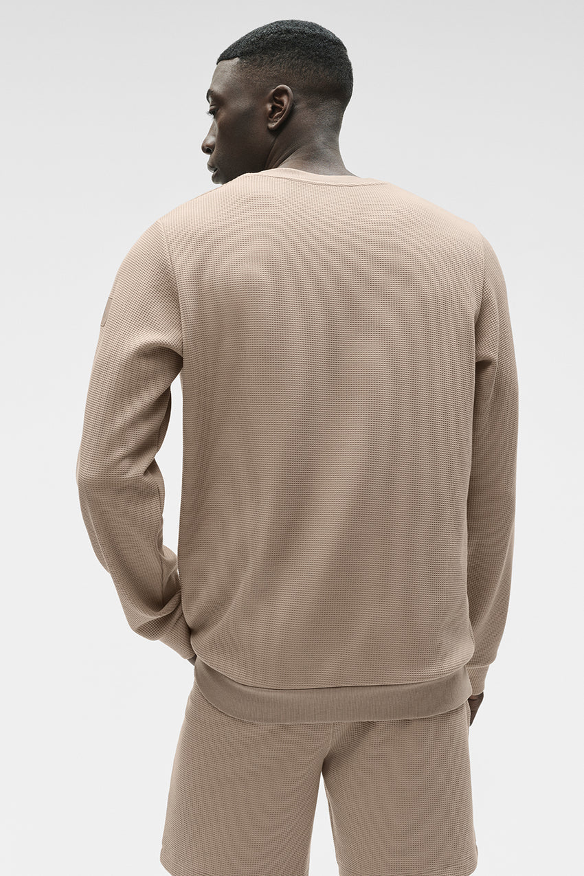 Waffle Lounge Long Sleeve Crew - Gravel