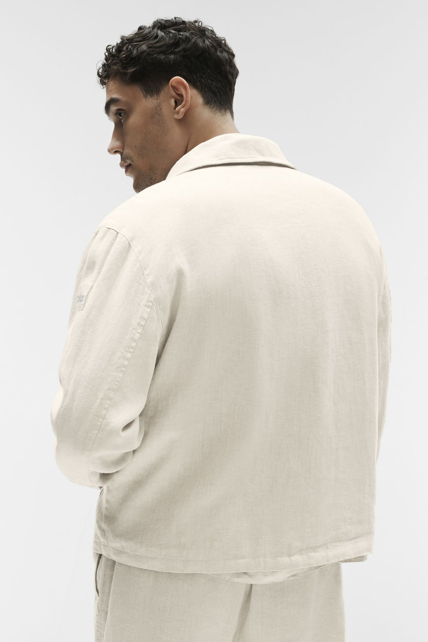 Linen Days Full Zip Jacket - Bone