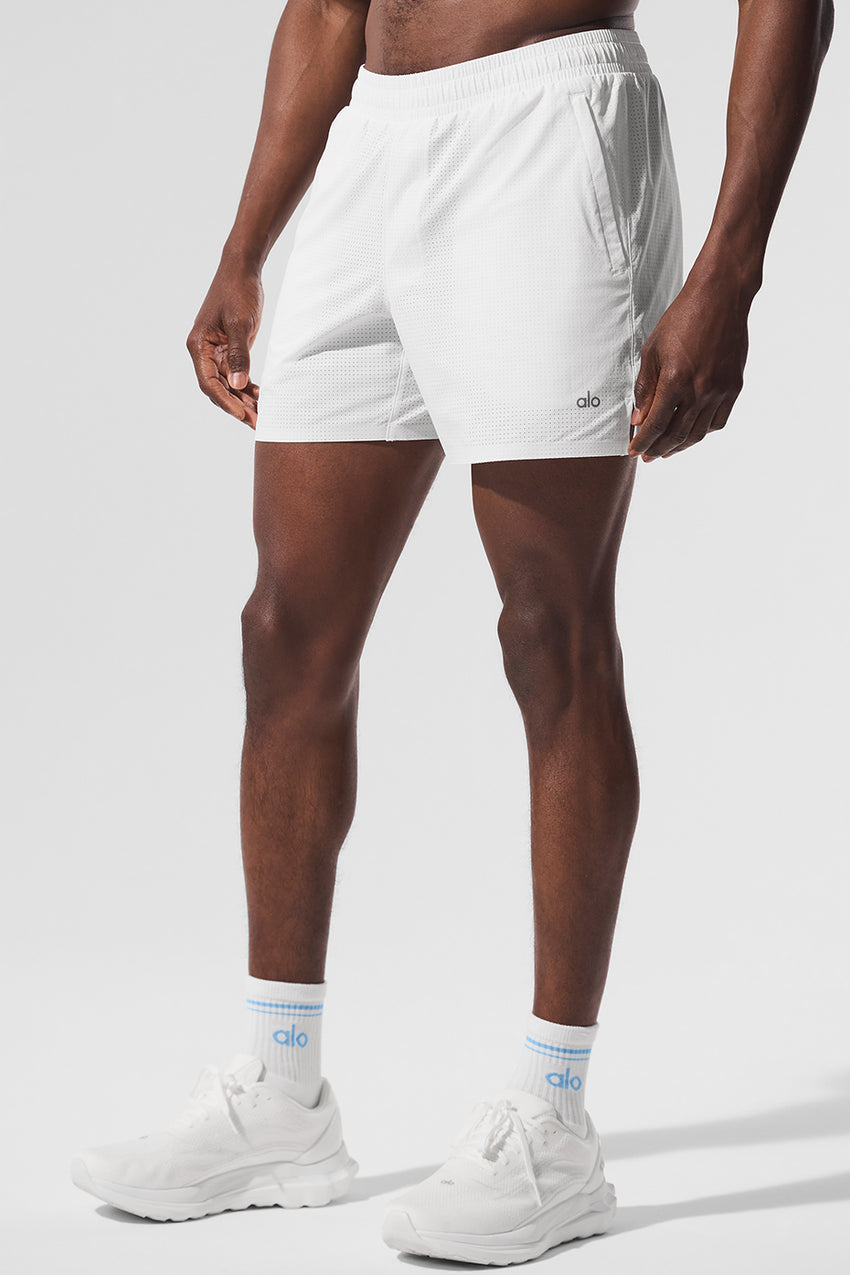 5" Traction Running Short - White