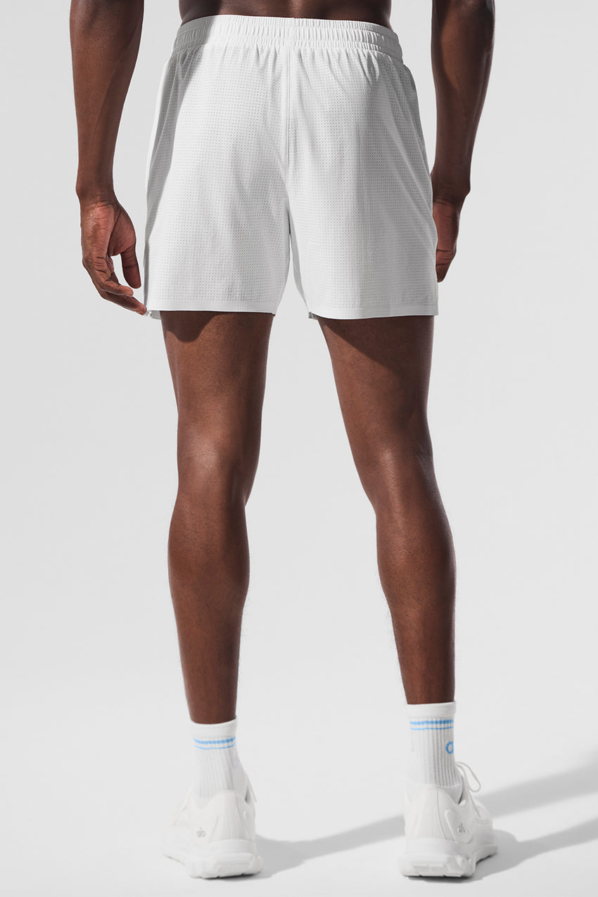 5" Traction Running Short - White