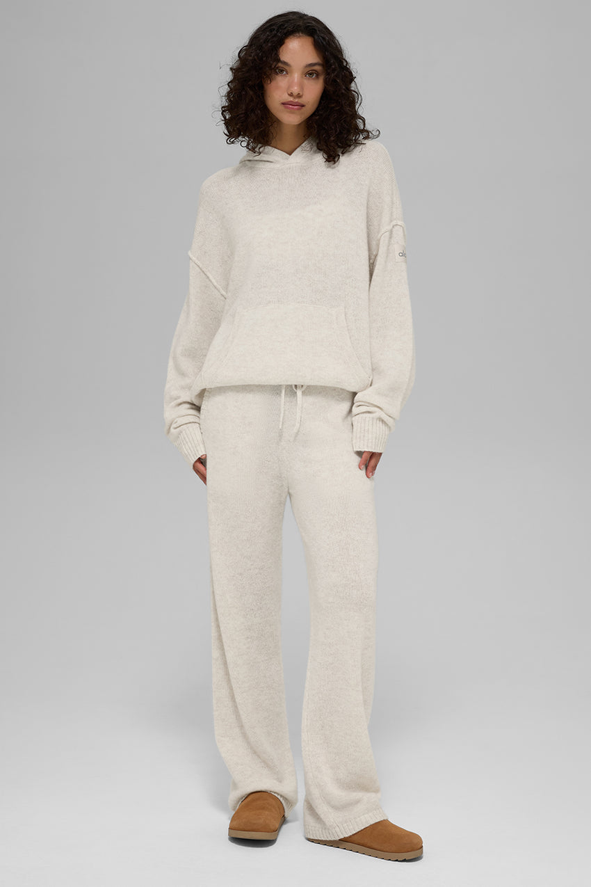 Wool Cashmere New Class Hoodie - Bone Heather