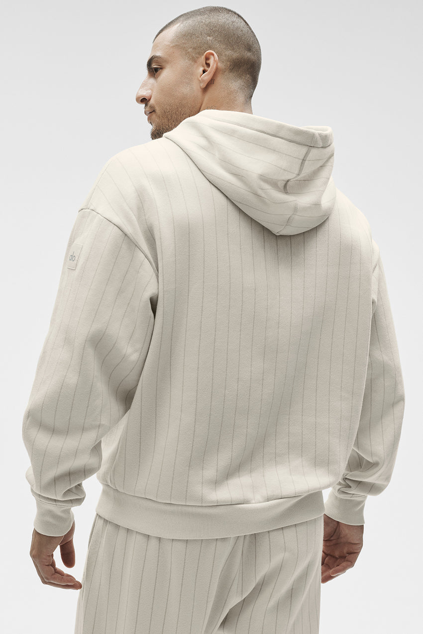 Pinstripe Hoodie - Bone Pinstripe