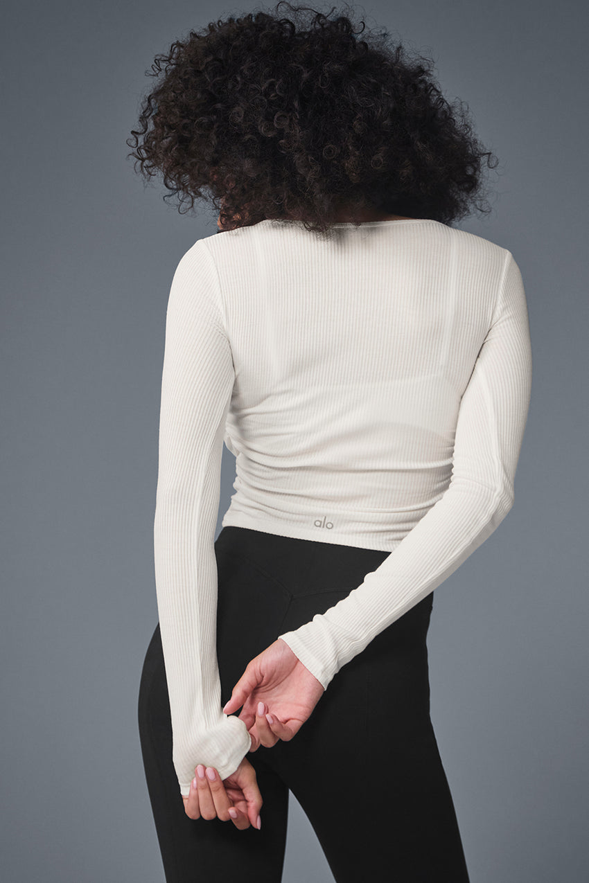 Gather Long Sleeve - Ivory