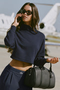 Cropped Serenity Coverup - Navy