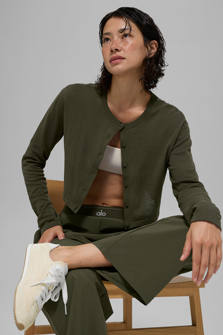 Supernatural Sweater Cardigan - Green Olive