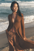Sheer Cashmere Long Cardigan - Sun Kissed Brown