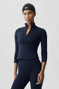 ALO Softsculpt Precision 1/4 Zip Long Sleeve - Navy