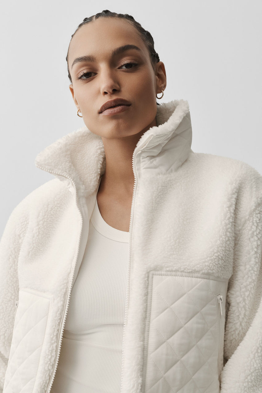 Sherpa Edge Bomber - Ivory
