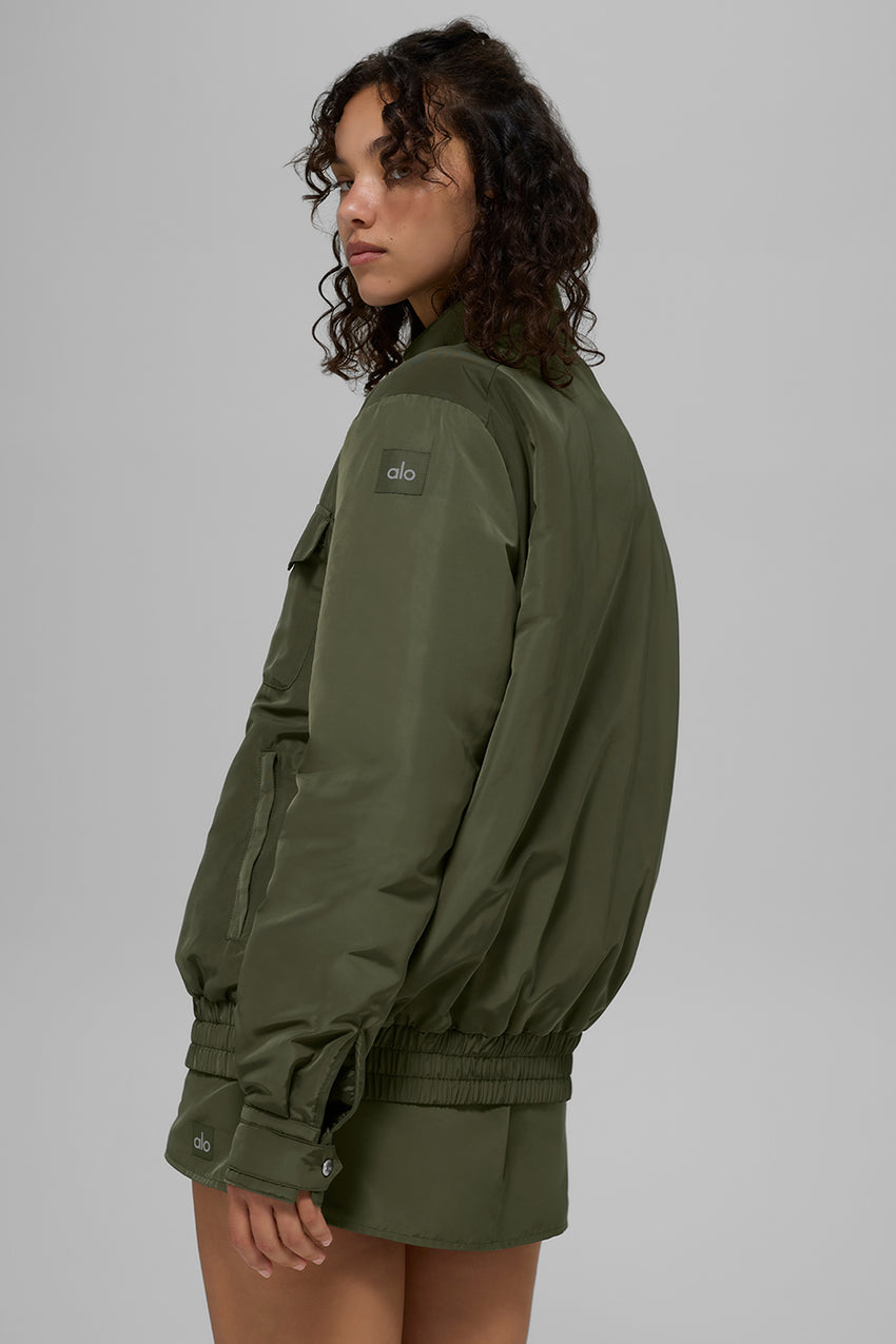 Work It Bomber - Green Olive