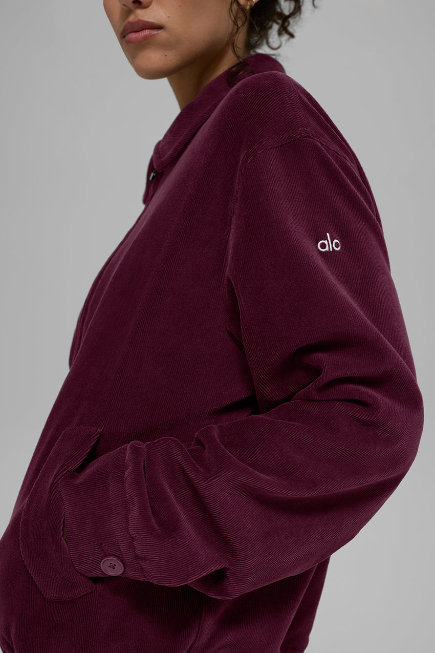 Micro Corduroy On Duty Jacket - Burgundy