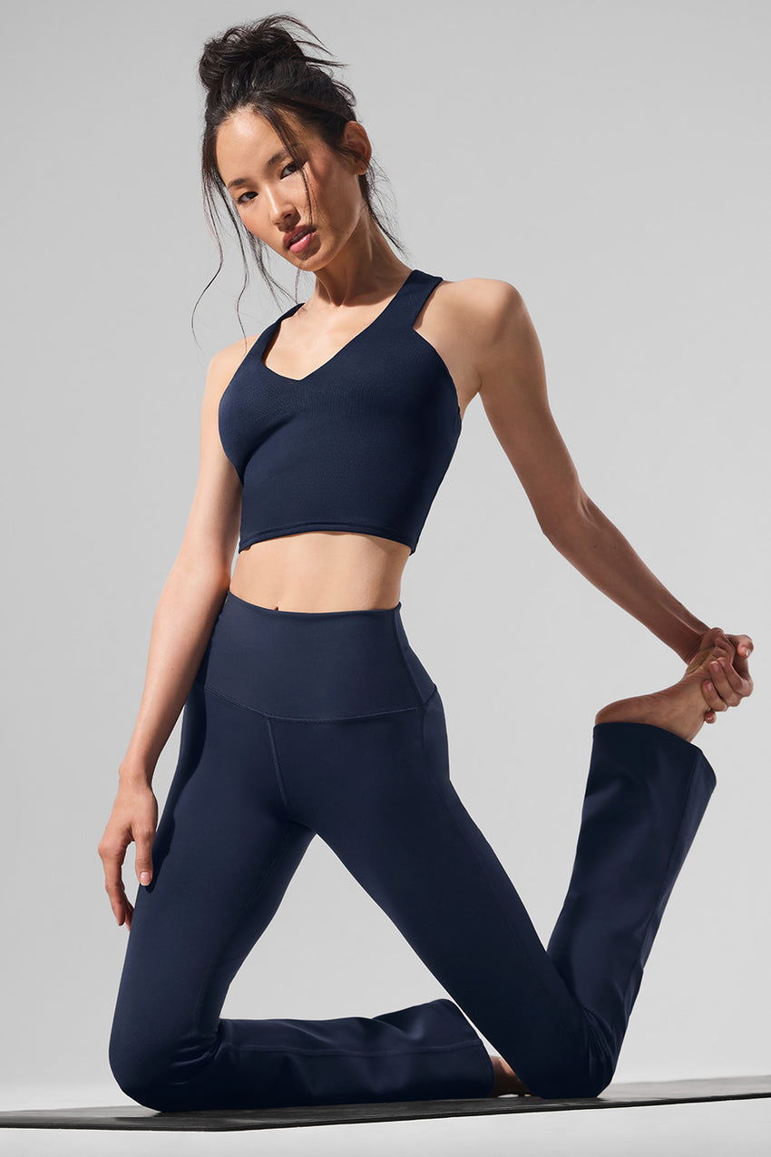Airbrush High-Waist Bootcut Legging (Regular) - Navy