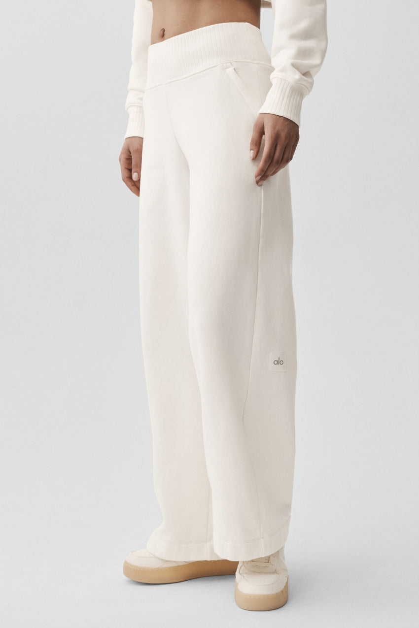 Serenity Wide Leg Sweatpant - Ivory
