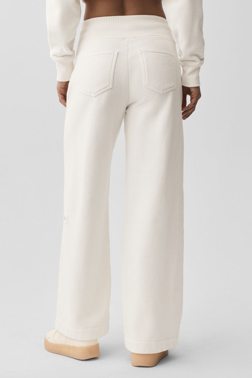 Serenity Wide Leg Sweatpant - Ivory