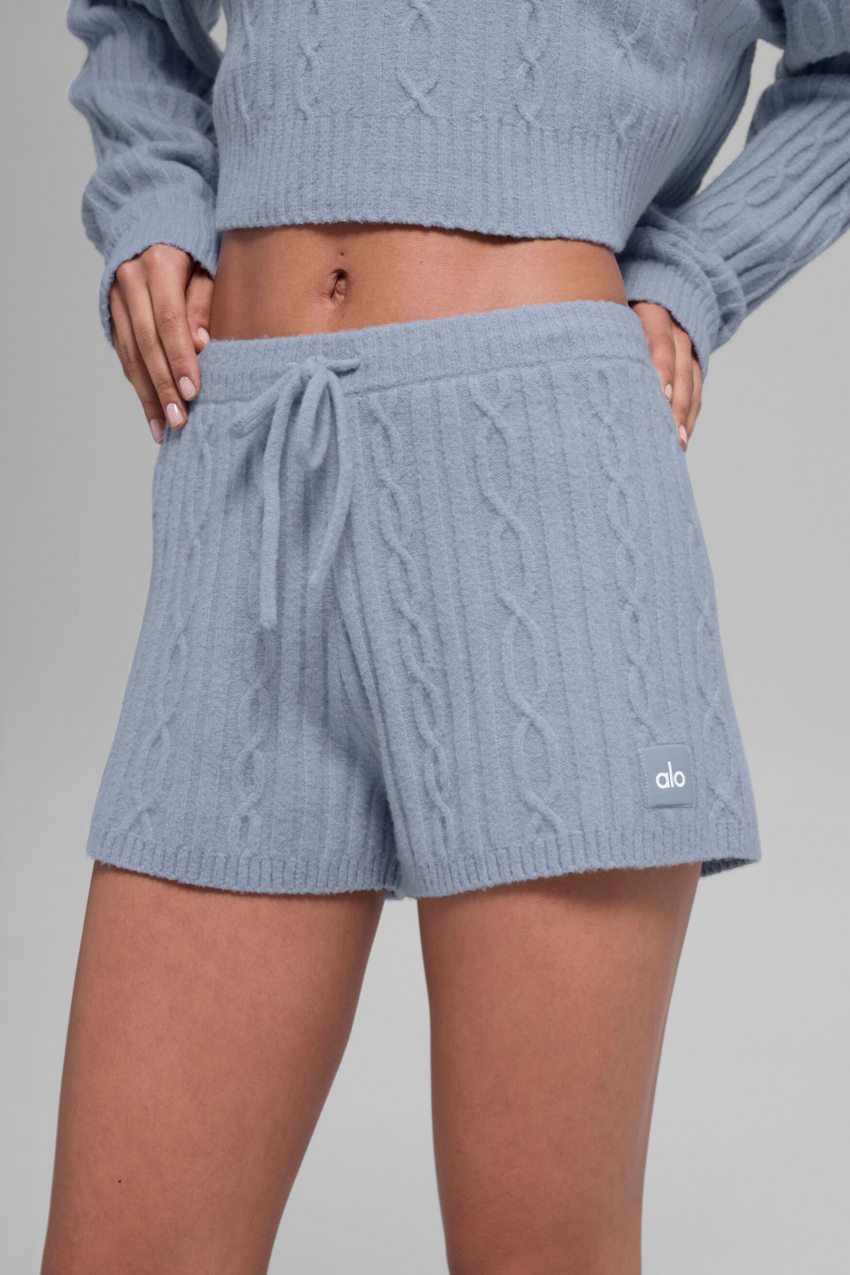 Cable Knit Winter Bliss Short - Winter Frost