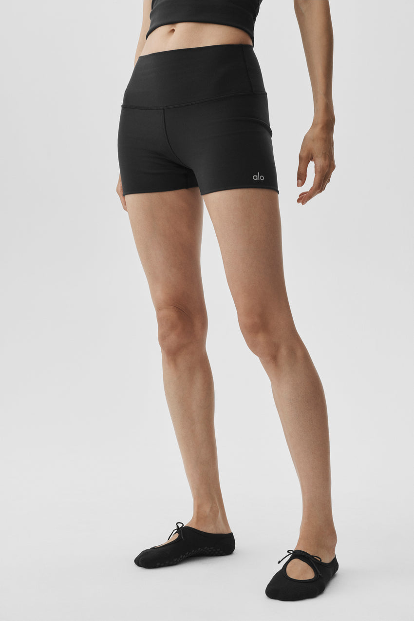 3" ALO Softsculpt High-Waist Precision Short - Black