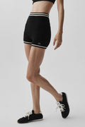 Tennis Club Sweater Knit Hot Short - Black/Ivory
