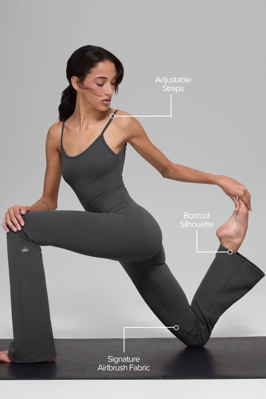 Airbrush Bootcut One And Done Onesie - Anthracite
