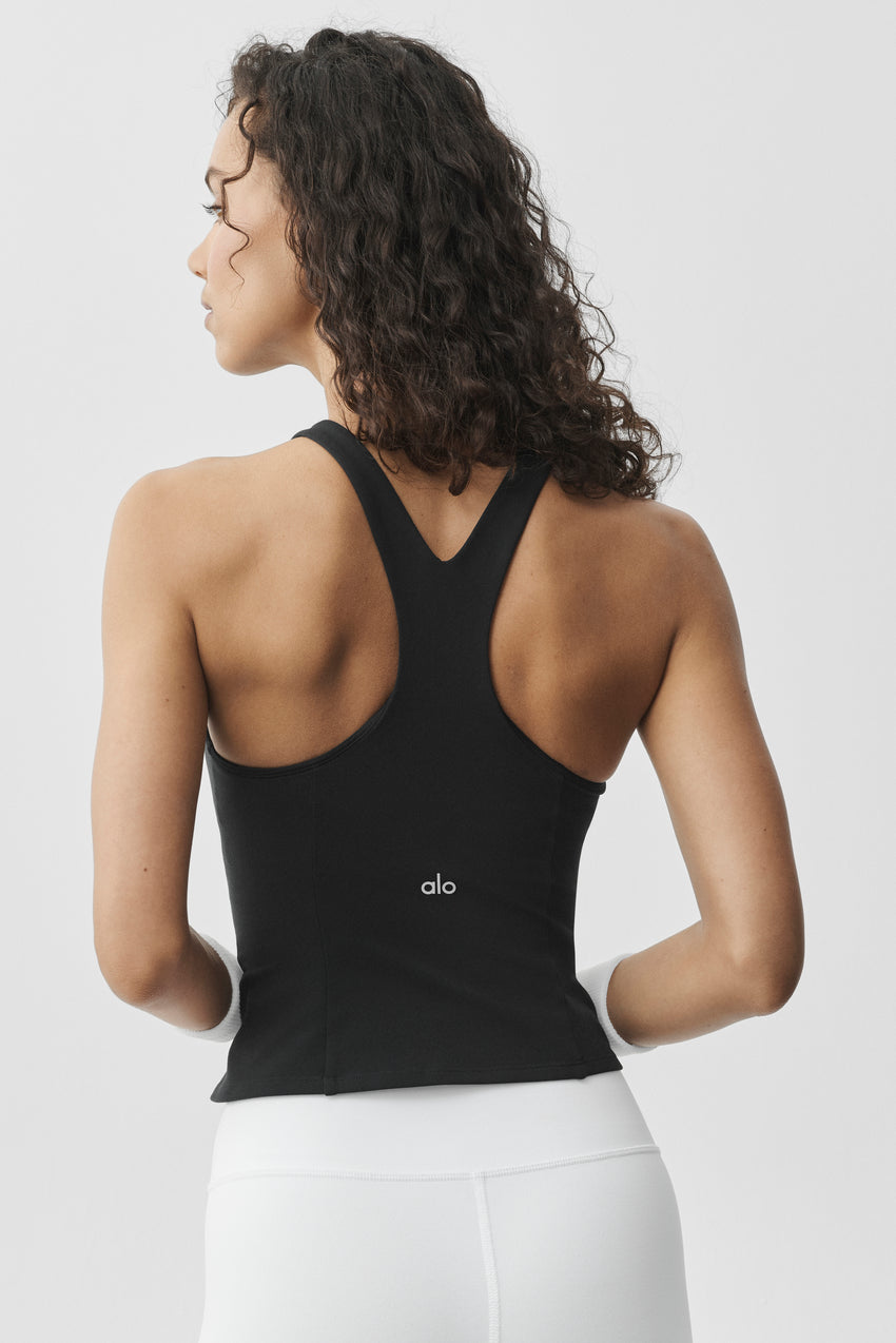Airbrush Lock In Bra Tank - Black