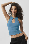 Airbrush Lock In Bra Tank - California Blue